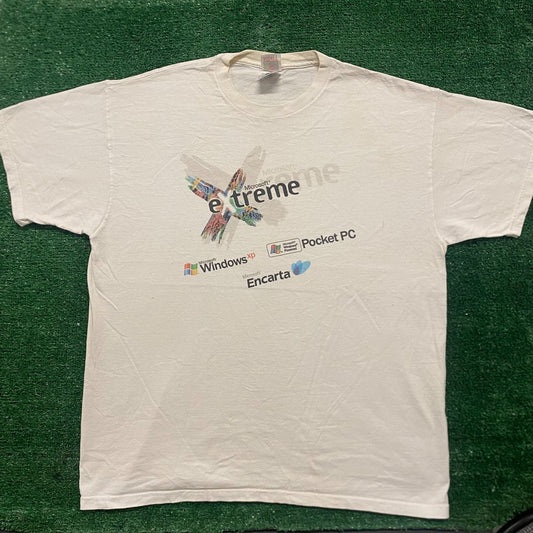 Vintage Y2K Microsoft Windows XP Computer Tech Baggy Tee