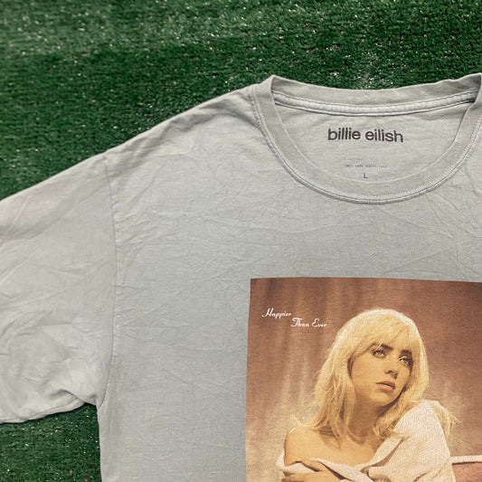 Billie Eilish Happier Than Ever Album Art Pop Music Band Tee
