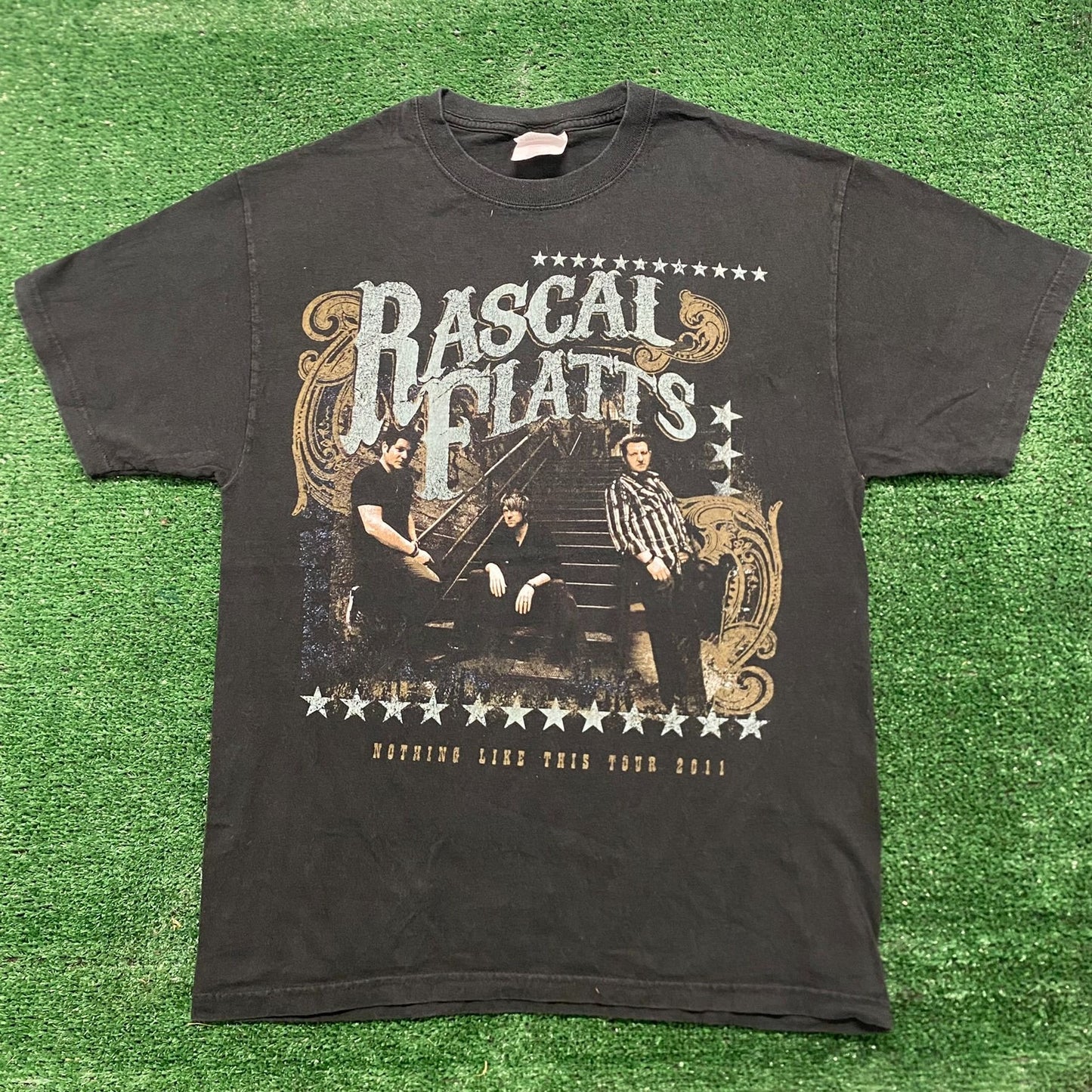 Vintage Y2K Rascal Flatts Tour Country Music Band Tee