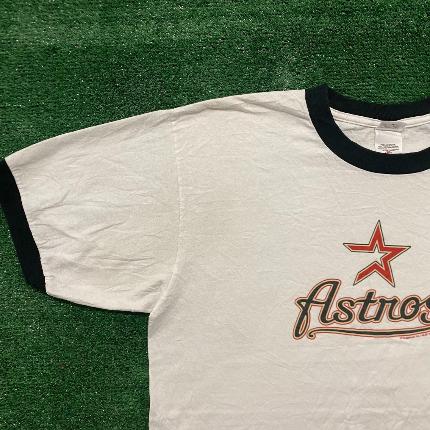 Vintage Y2K Essential Houston Astros Baseball Ringer T-Shirt