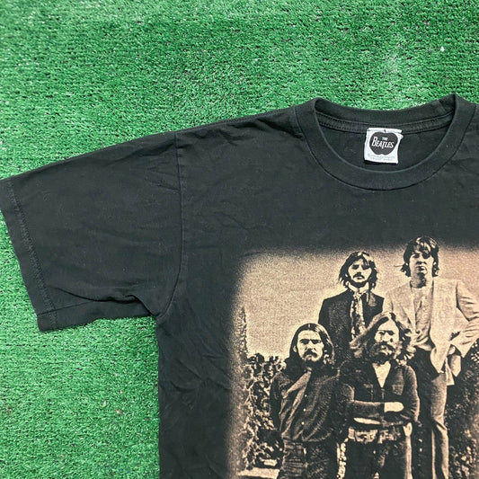 Vintage Y2K The Beatles Rock Band Black Essential Tee
