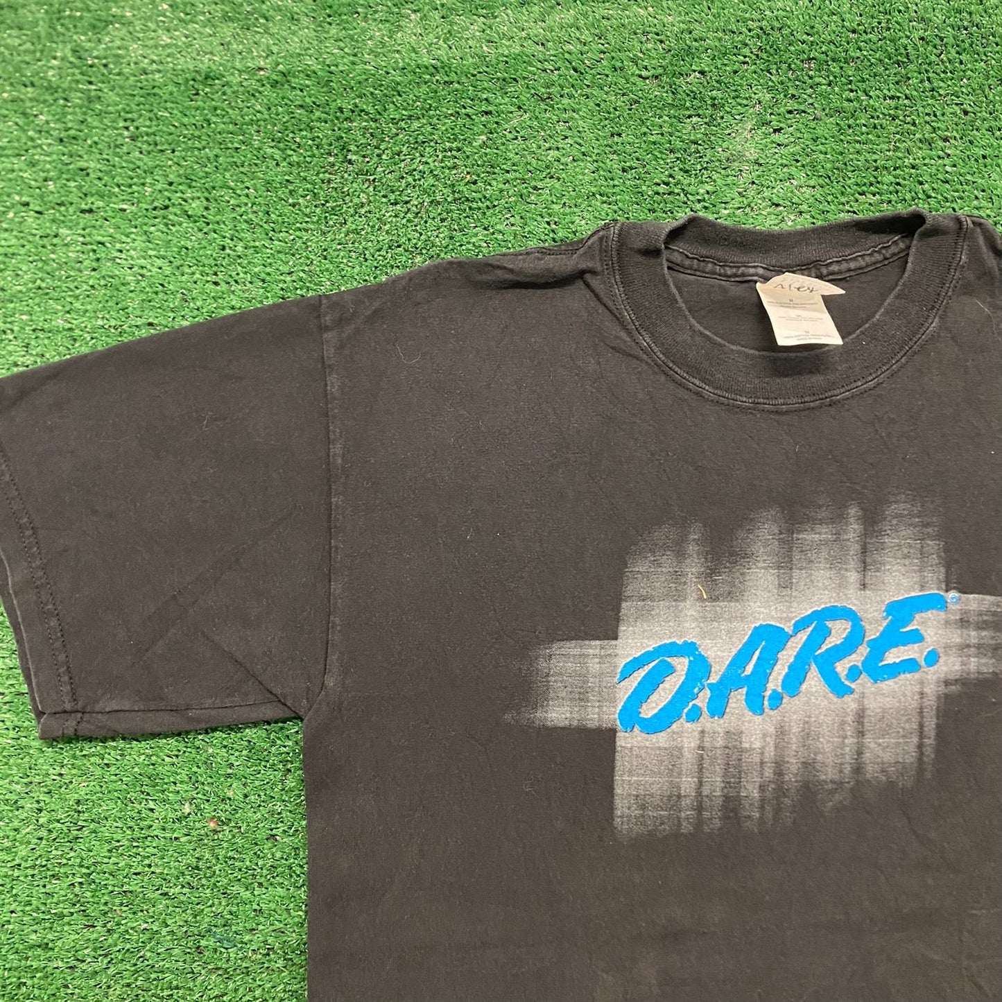 Vintage 90s DARE Spell Out Logo Essential Drugs T-Shirt