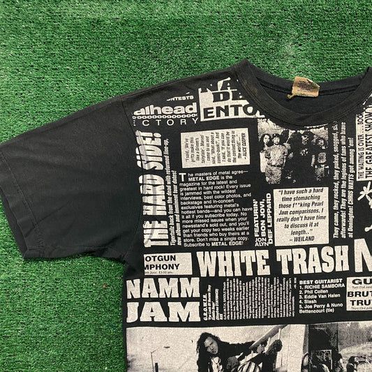 Vintage 90s Pearl Jam Grunge Metal Band T-Shirt