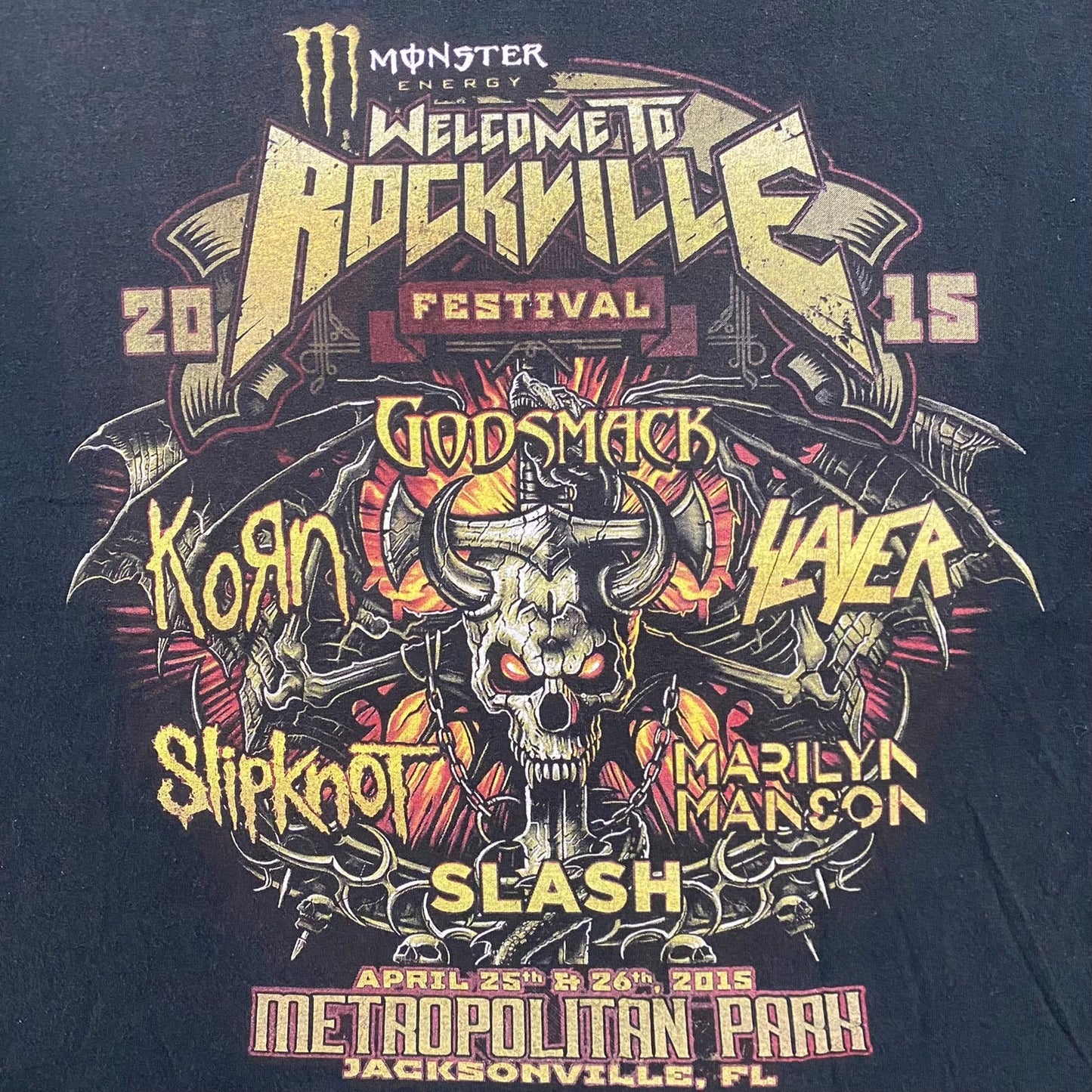 Vintage Y2K Rockville Metal Festival Shirt Rock Band Tour Tee