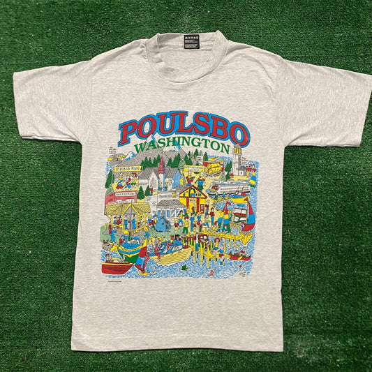 Vintage 80s Poulsbo Washington Shirt Single Stitch City Tee