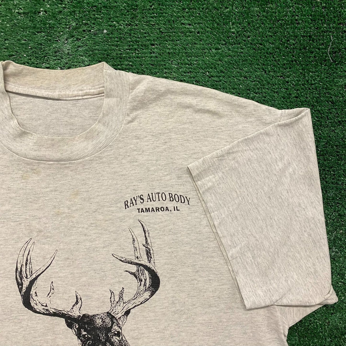 Vintage 90s Deer Nature Animal Artwork Single Stitch Tee