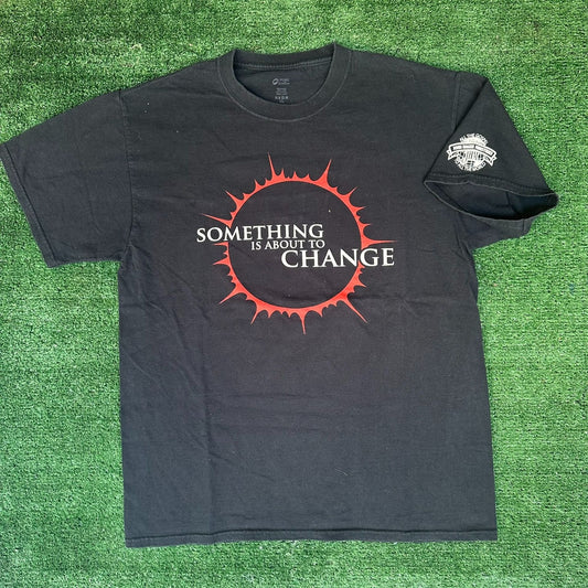 Blood Moon Lunar Eclipse T-Shirt Black Grunge Celestial Astronomy  L