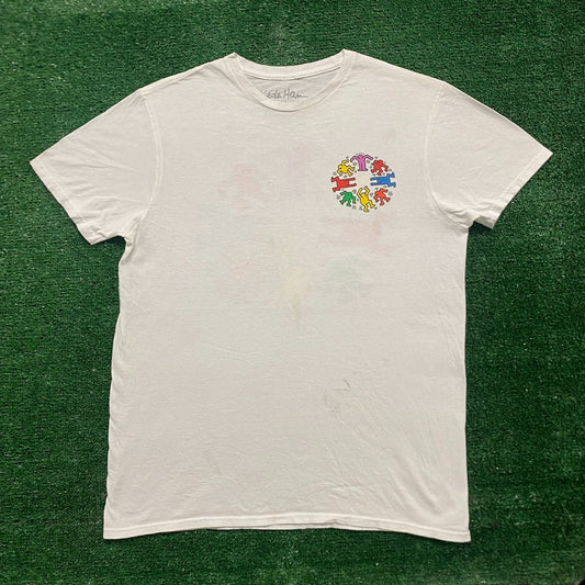 Vintage Y2K Essential Keith Haring People Pop Art T-Shirt