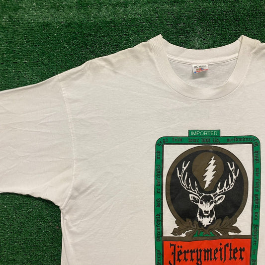 Vintage 90s Jerry Garcia Jagermeister Single Stitch Band Tee