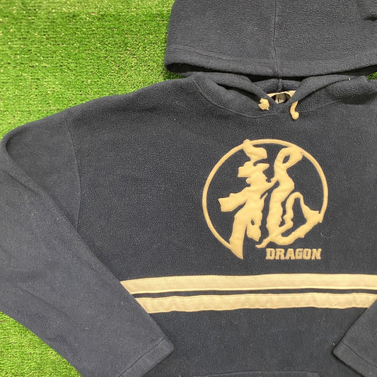 Vintage 90s Japan Dragon Baggy Essential Fleece Hoodie