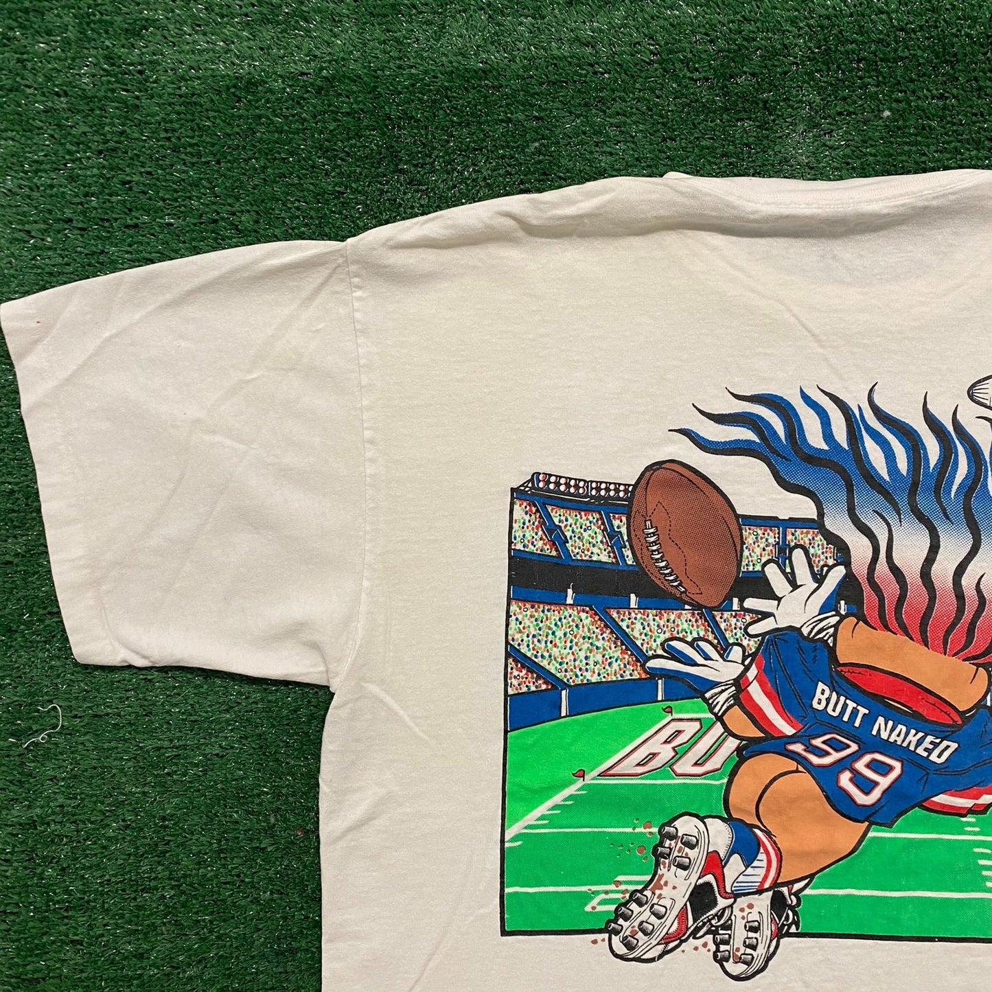 Vintage 90s Butt Naked Football Trolls Shirt Single Stitch Tee