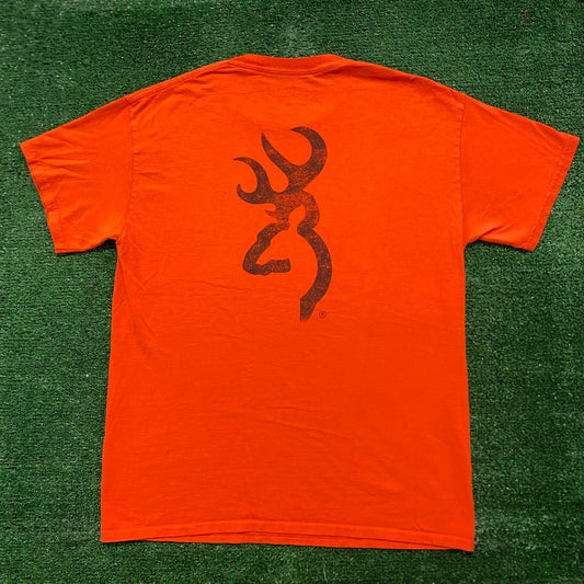 Vintage Y2K Browning Logo Essential Hunting Guns Tee