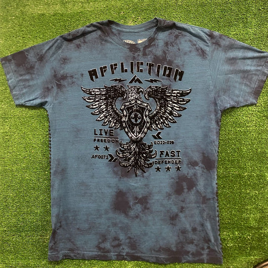 Affliction Live Fast Vintage Gothic Biker T-Shirt