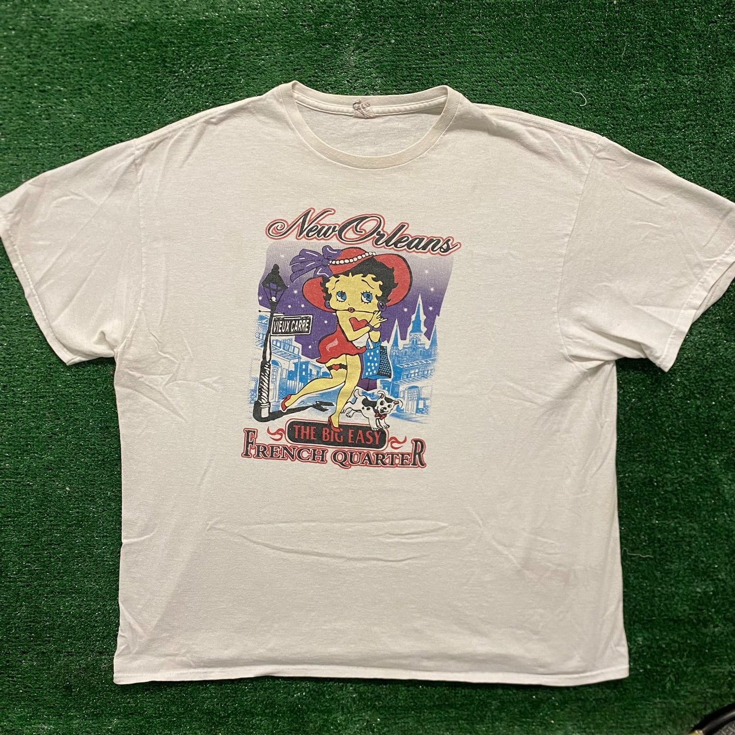 Vintage Y2K Betty Boop Shirt New Orleans Cartoon Comic Tee