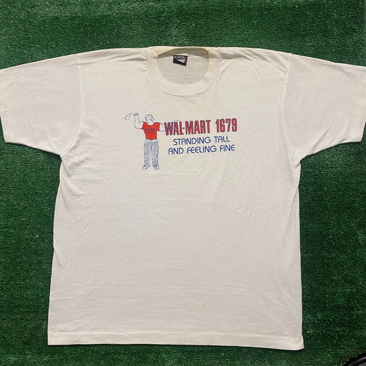 Vintage 80s Wal-Mart Employee Shirt Single Stitch Worker Tee