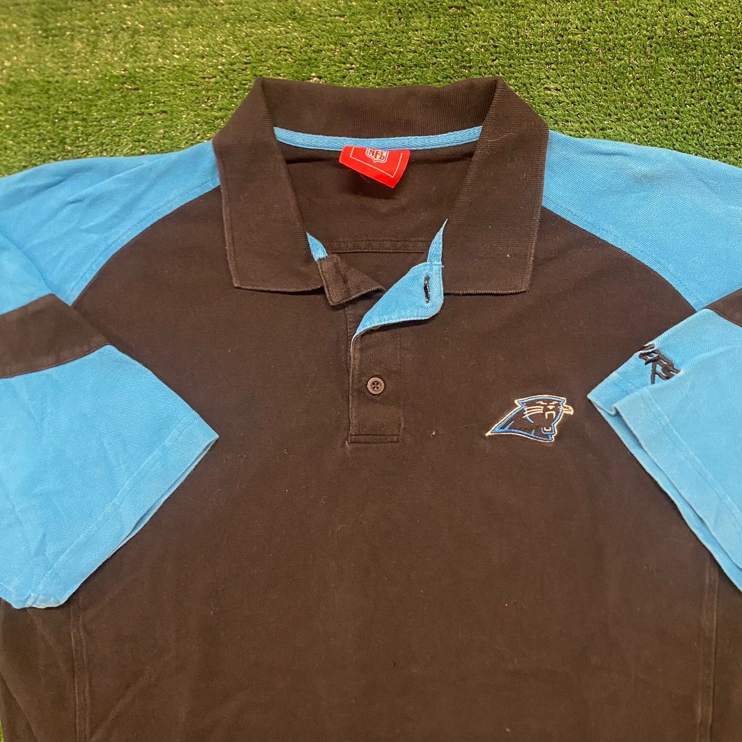 Vintage Y2K Carolina Panthers Football NFL Polo Shirt