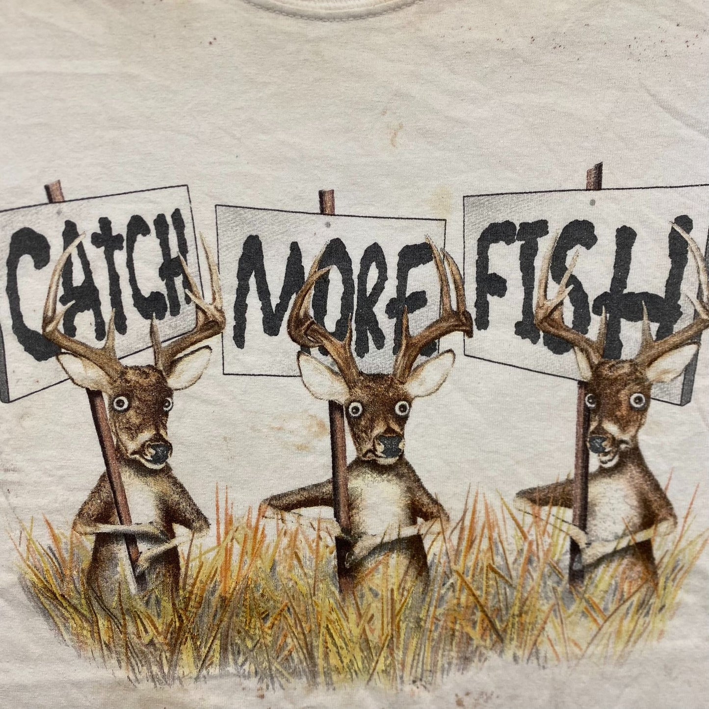 Vintage 90s Deer Hunting Funny Slogan Nature Humor Tee