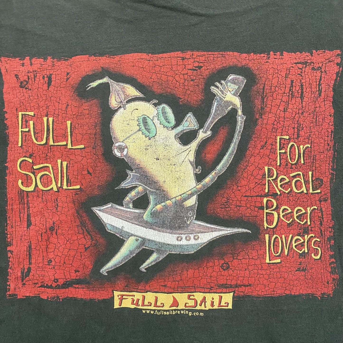 Vintage 90s Full Sail Beer Sun Faded Alcohol T-Shirt