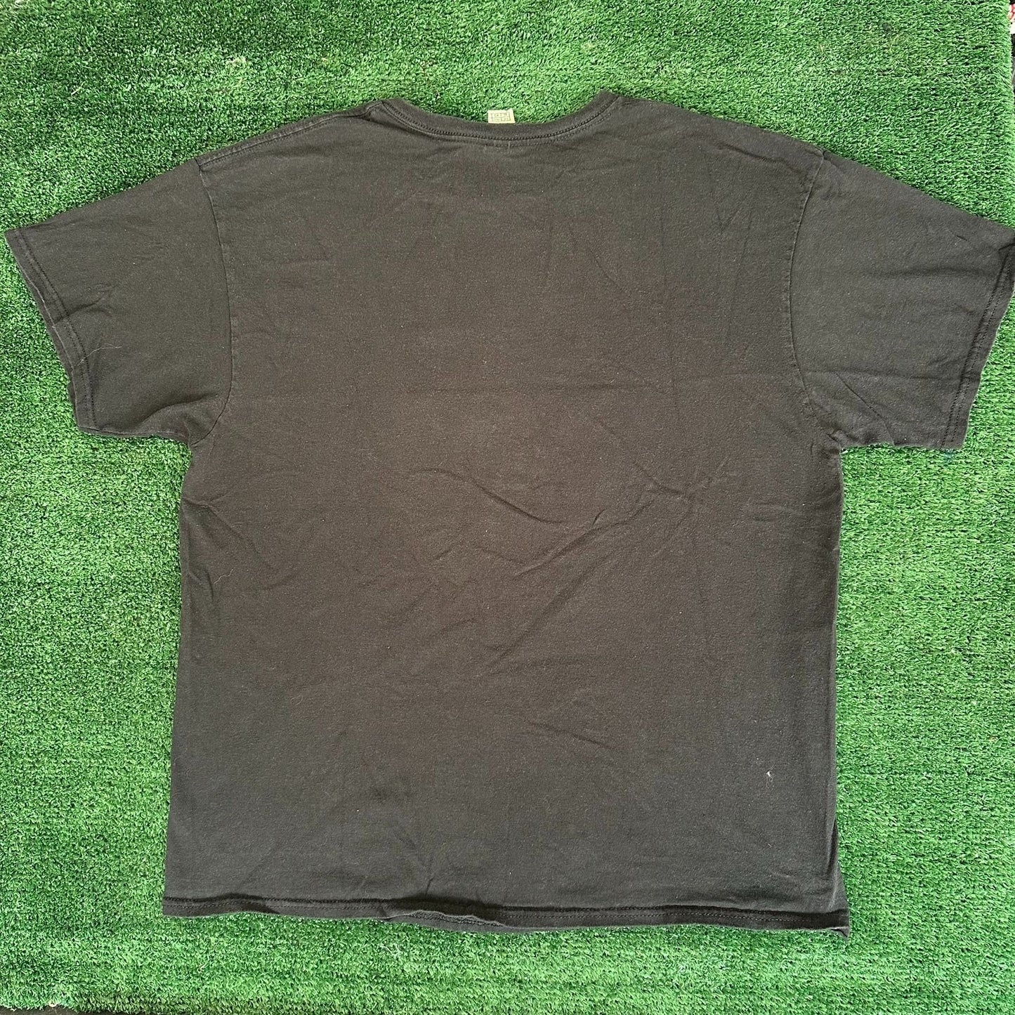 Vintage Y2K I Believe Aliens T-Shirt Sci-Fi Skate Sun Faded Black XL Streetwear
