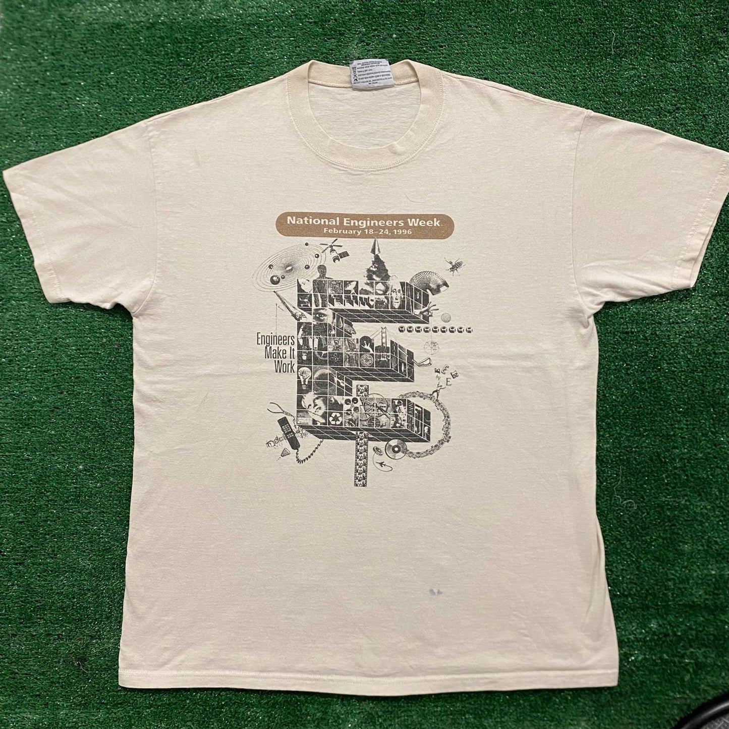 Vintage 90s Engineer Week Science STEM Career Artwork Tee