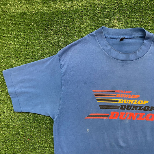 Vintage 80s Dunlop Racing Single Stitch Automotive T-Shirt