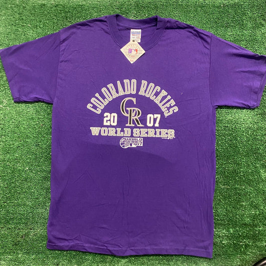 Vintage Y2K Colorado Rockies Shirt World Series Baseball Tee