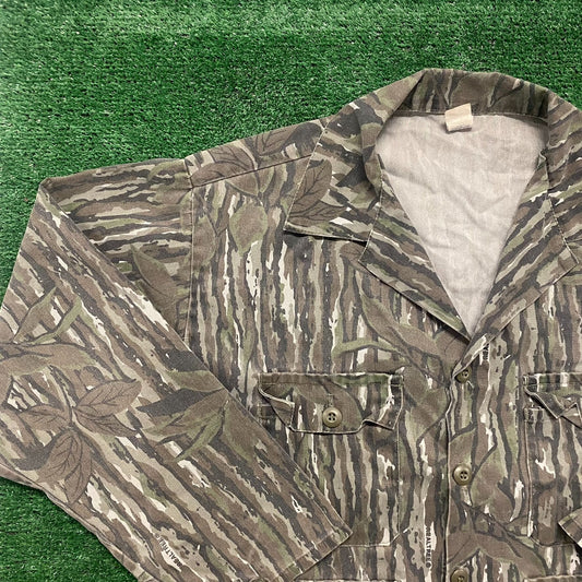 Vintage 90s Realtree Camo Field Shirt Jacket Overshirt
