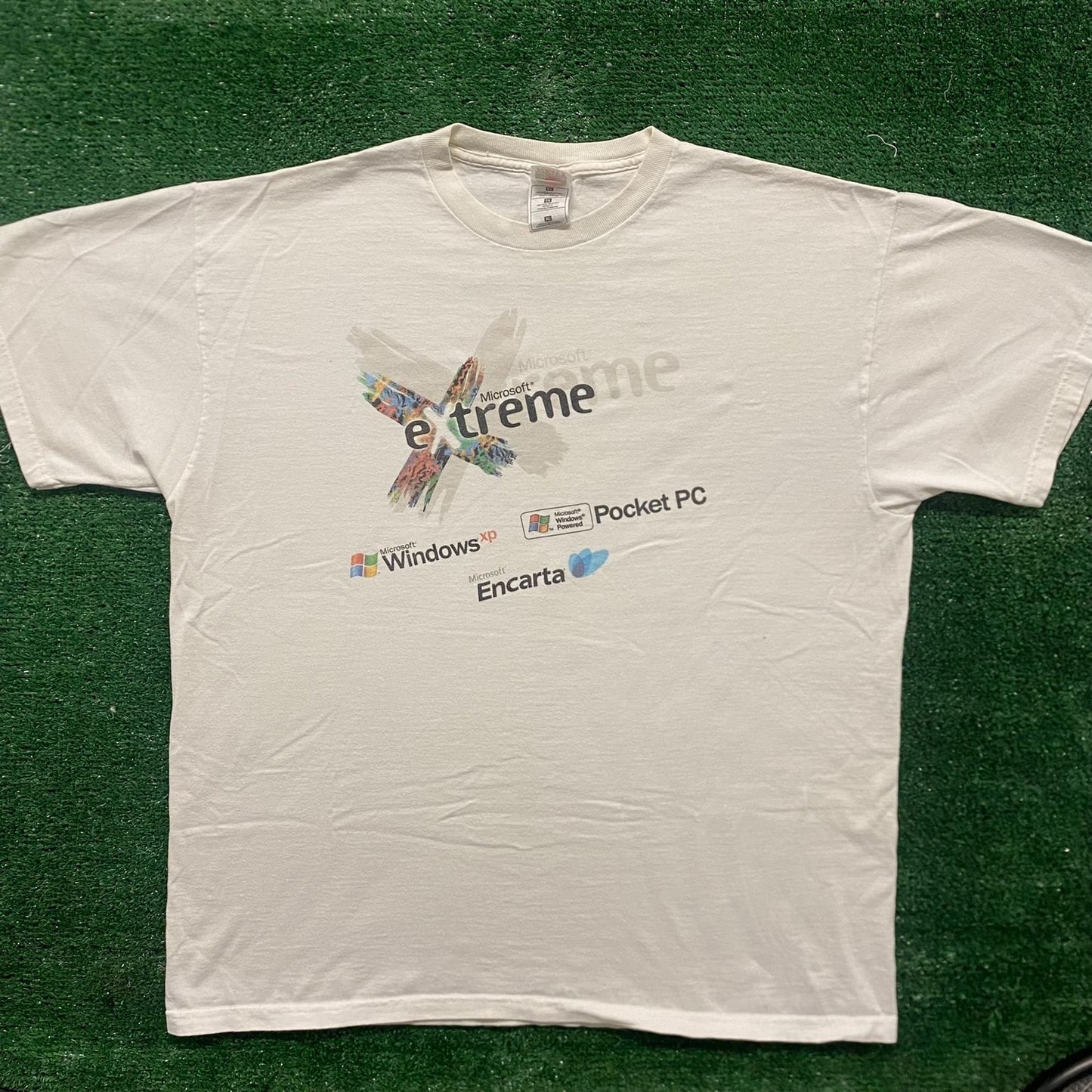 Vintage Y2K Microsoft Windows XP Shirt Computer PC Tech Tee