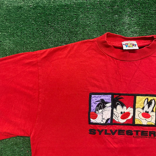 Vintage 90s Looney Tunes Sylvester Cat Retro Cartoon Tee