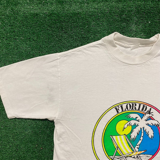 Vintage 80s Florida Beach Club Tourist Single Stitch Tee