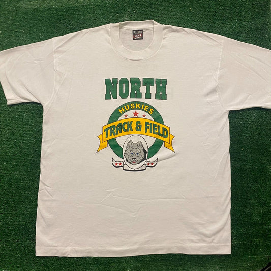 Huskies Track & Field Vintage 90s Sports T-Shirt