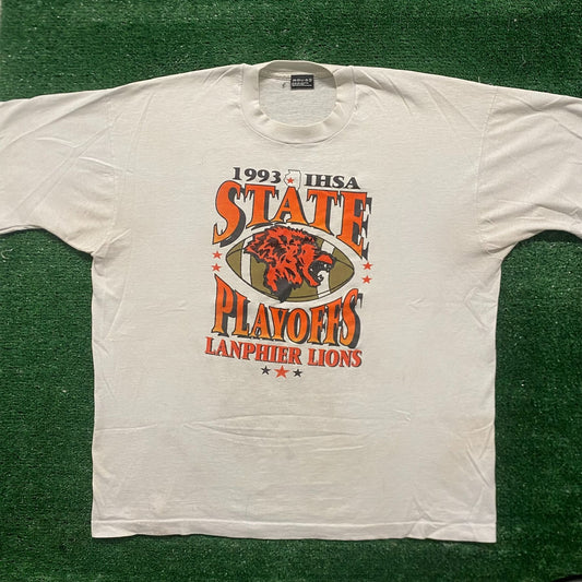 Vintage 90s Lions Football Shirt Single Stitch School Tee