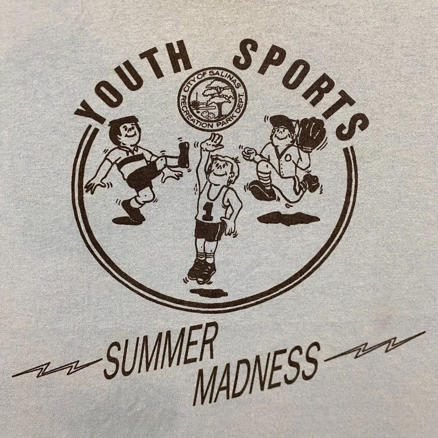 Vintage 80s Essential Summer Youth Sports Single Stitch Tee