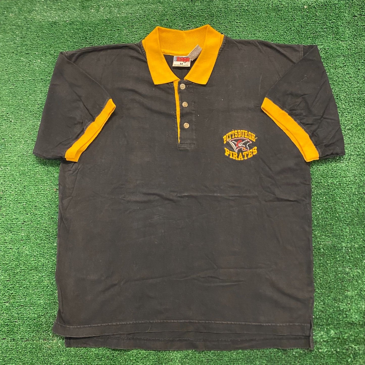 Vintage 90s Baggy Pittsburgh Pirates Baseball Polo Shirt