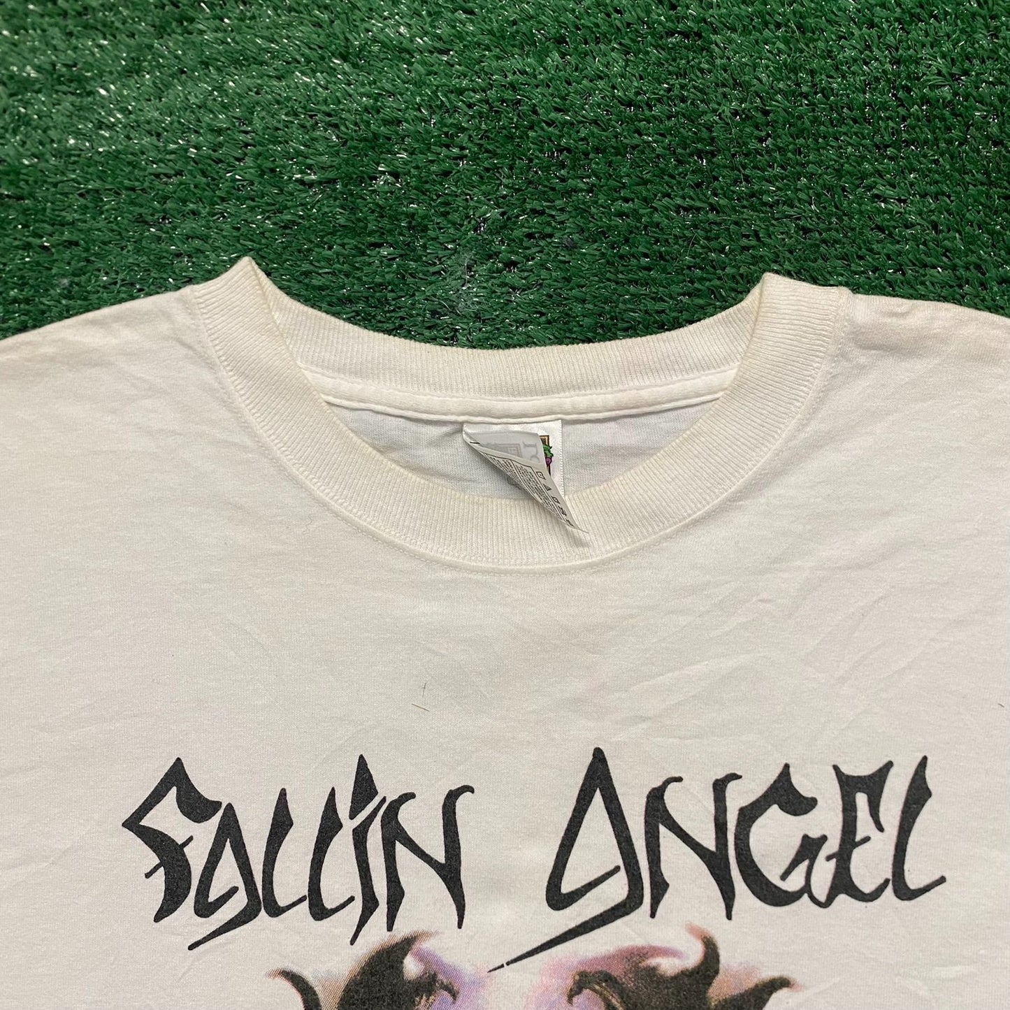 Vintage Y2K Angel Demon Goth Metal Punk Rock Band T-Shirt