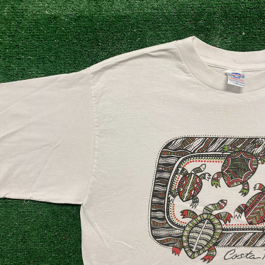 Vintage 90s Costa Rice Turtles Shirt Single Stitch Nature Tee