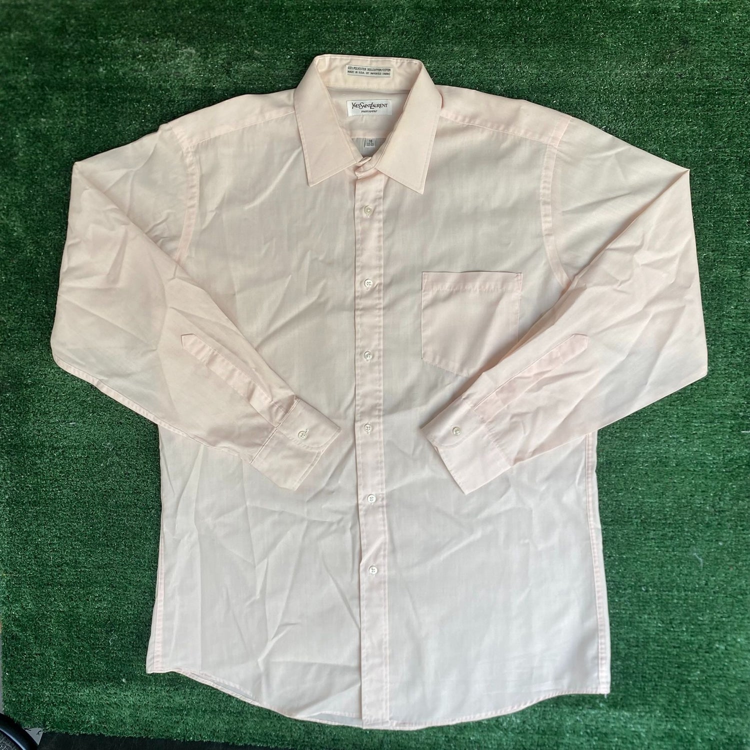 yves saint laurent dress shirt Vintage 80s Yves St. Laurent Button Up Shirt Long Sleeve – Agent Thrift
