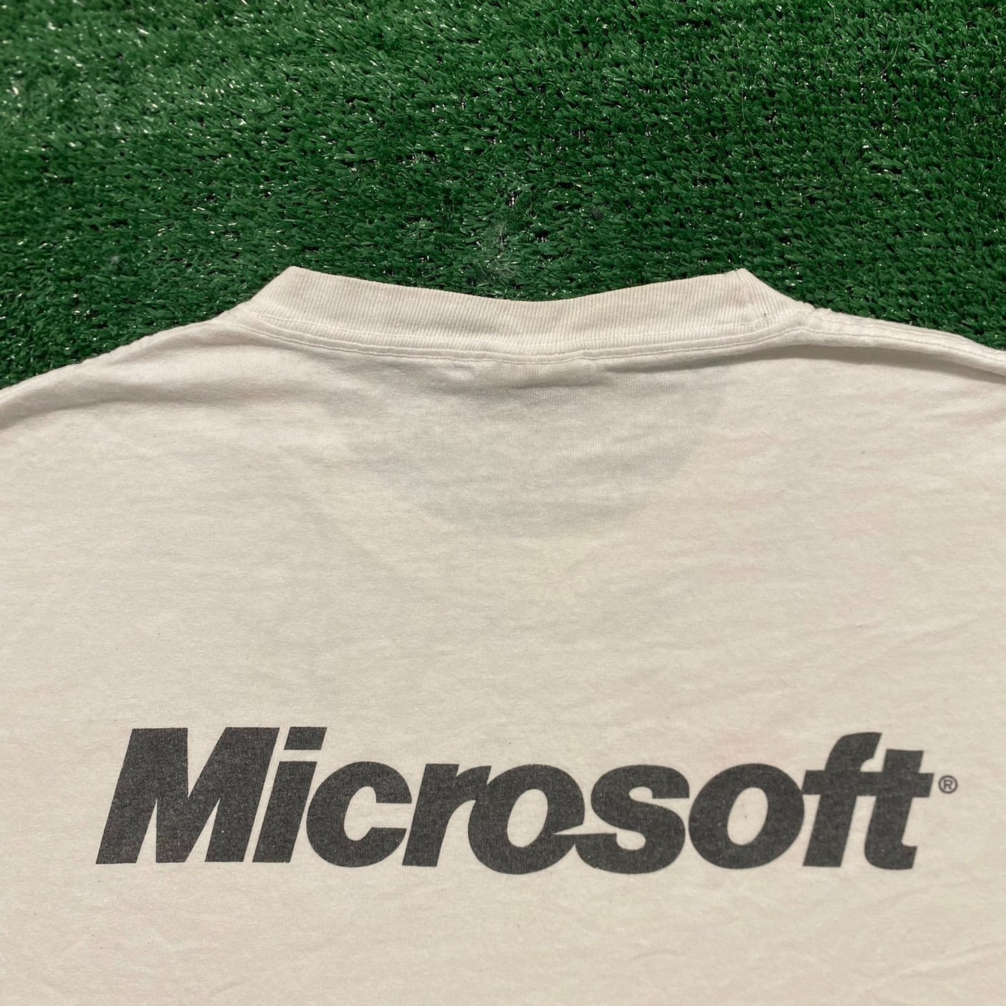 Vintage Y2K Baggy Essential Microsoft Spell Out Tech T-Shirt