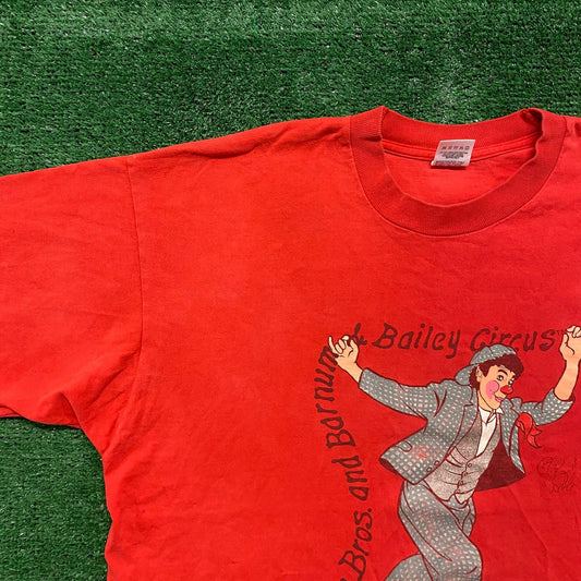 Vintage 90s Circus Clown Ringling Bros Single Stitch Tee