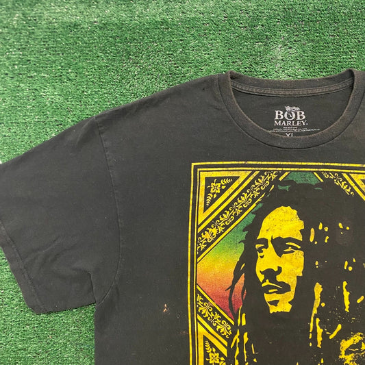 Vintage Y2K Bob Marley Art Baggy Essential Band Tee