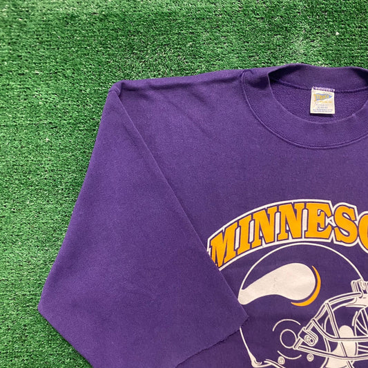 Vintage 80s Minnesota Vikings Football Crewneck Sweatshirt