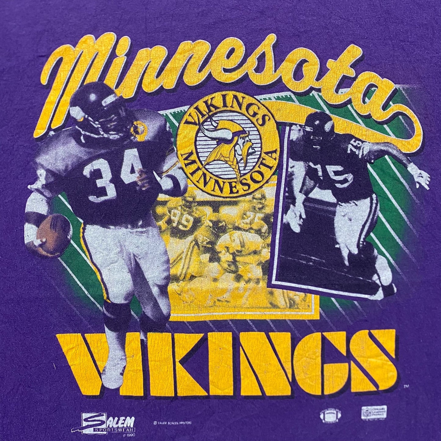 Vintage 90s Minnesota Vikings Football Single Stitch T-Shirt