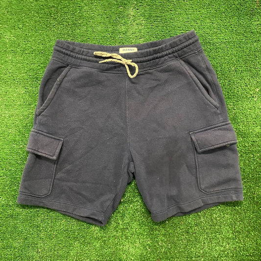 Vintage Y2K Old Navy Blue Essential Cargo Sweat Shorts