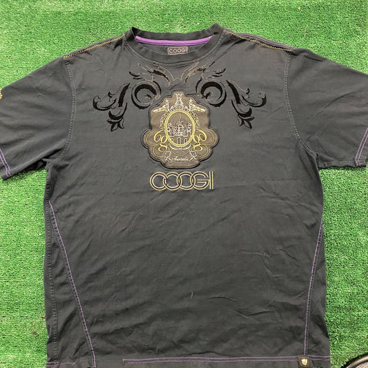 Vintage Y2K Coogi Australia Castle Baggy Embroidered Rap Tee