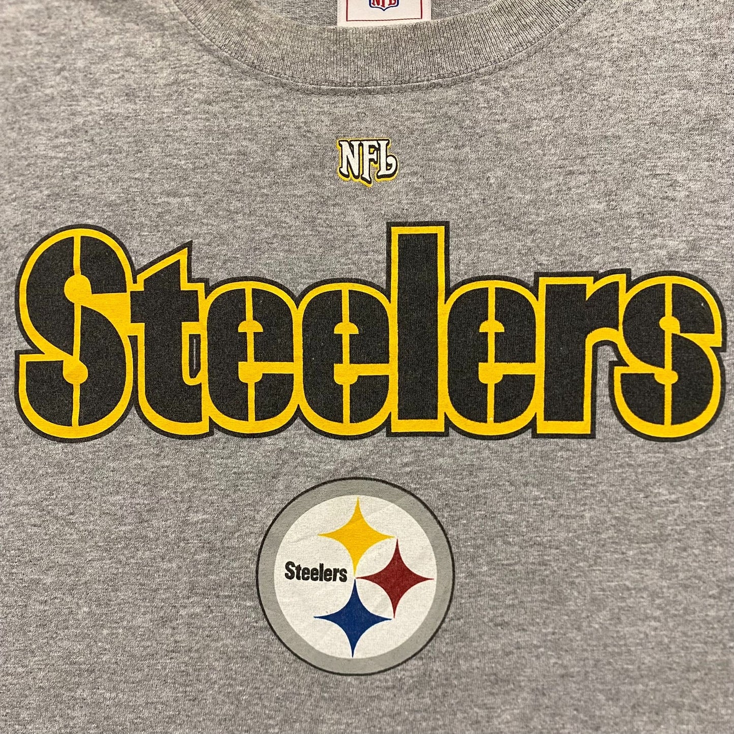 Vintage Y2K Pittsburgh Steelers Football Logo NFL Gray Tee