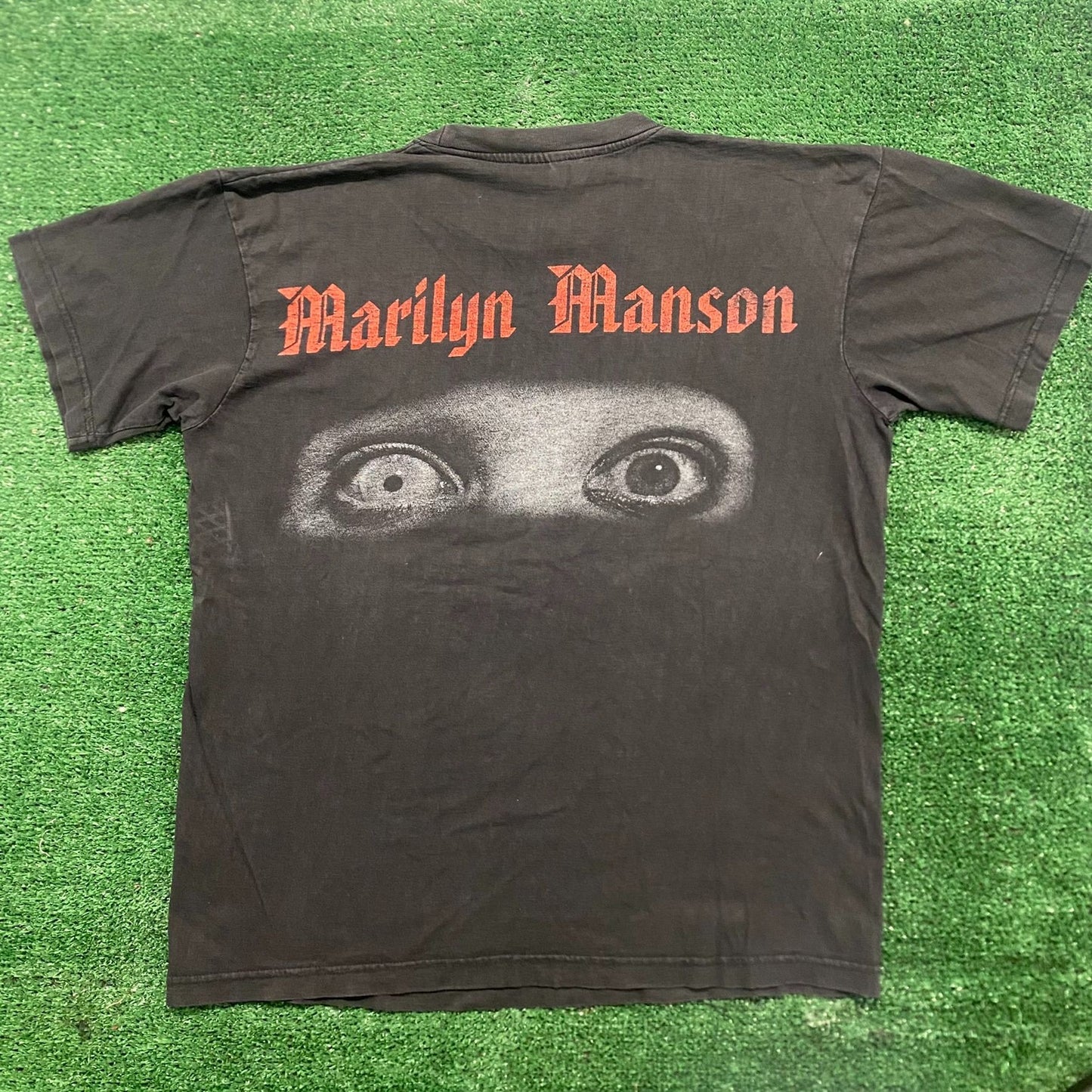 Vintage 90s Marilyn Manson Sun Faded Goth Metal Band Tee