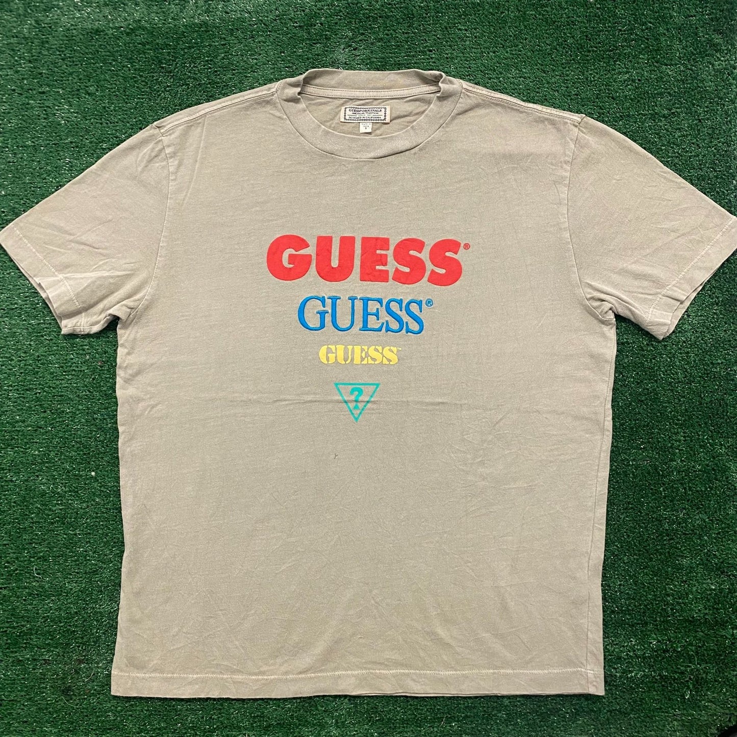 Vintage 90s Guess Originals Spell Out Logo Essential Tee