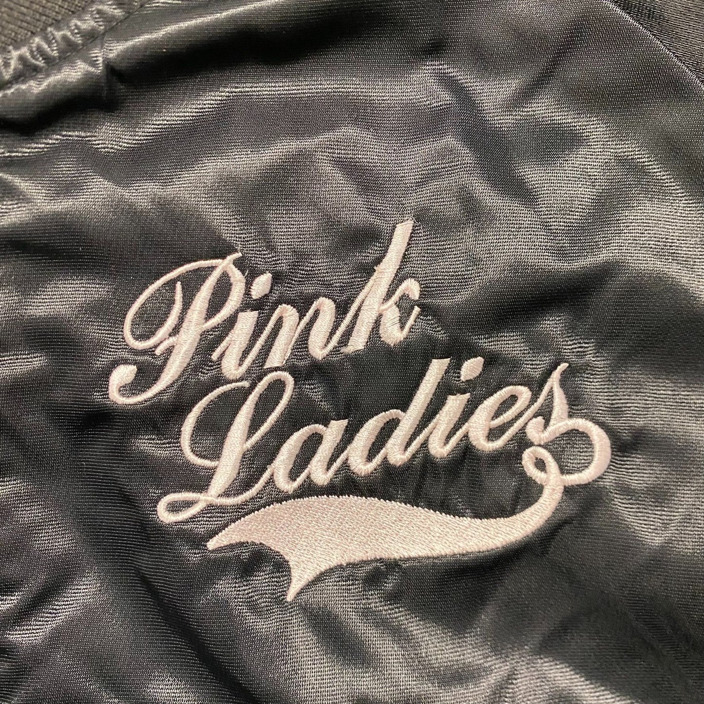 Vintage Y2K Grease Pink Ladies Punk Satin Bomber Jacket