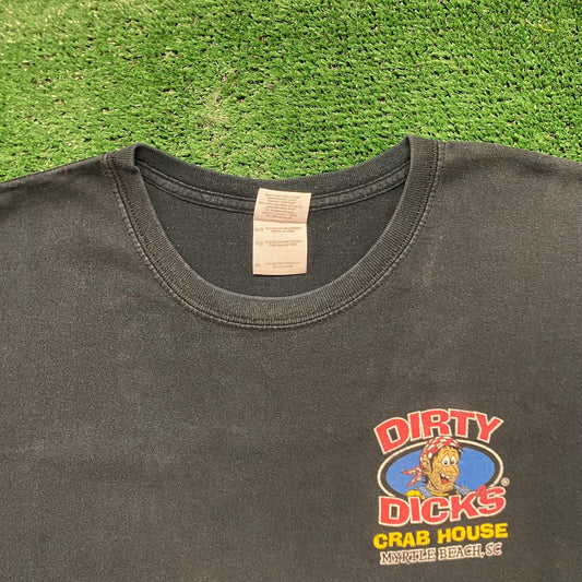 Dirty Dick's Crabs Vintage Myrtle Beach Humor T-Shirt