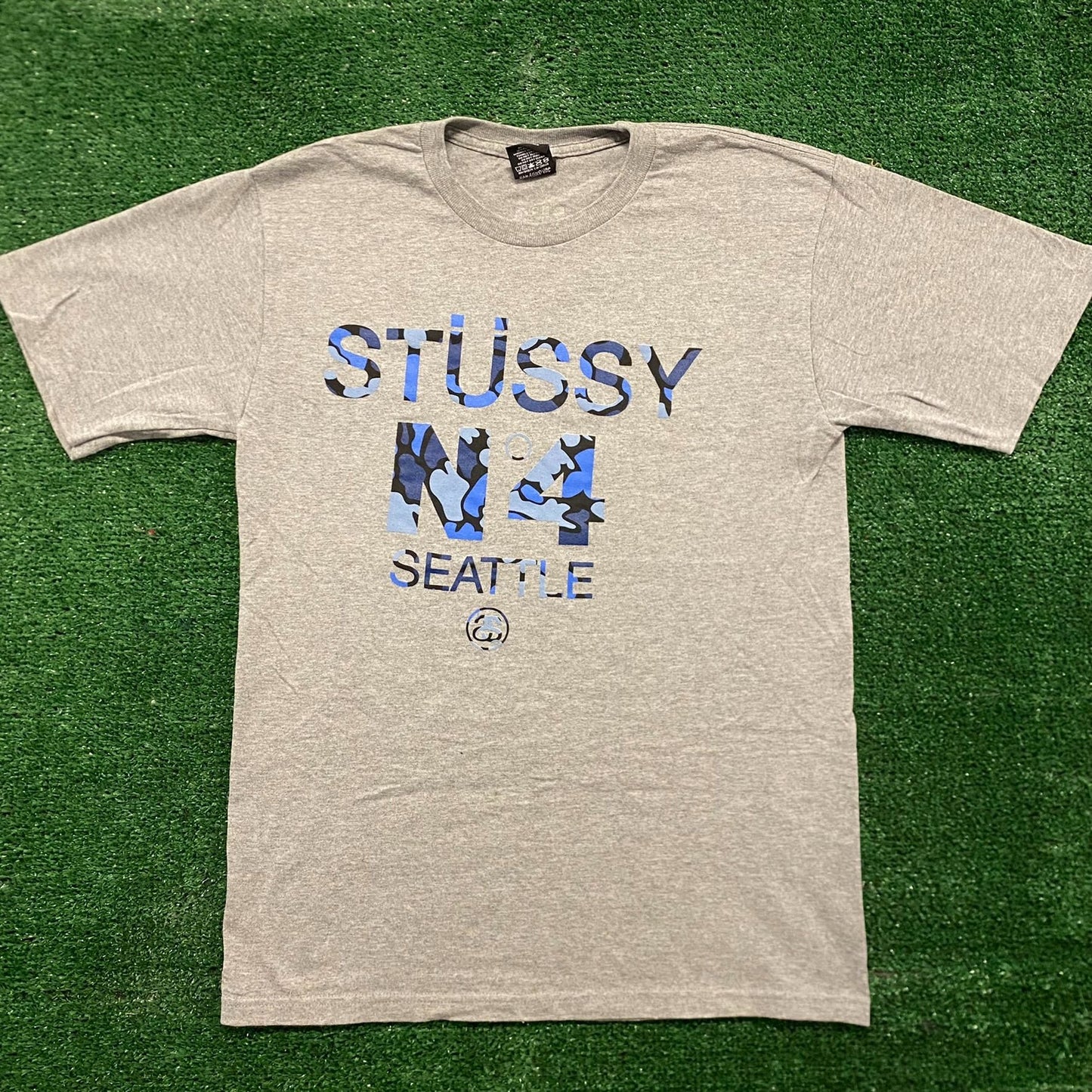 Vintage 2000s Stussy No. 4 Seattle Camo T-Shirt
